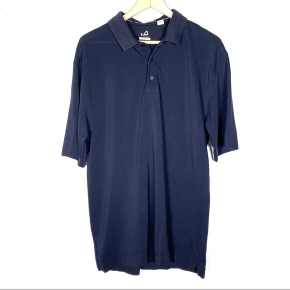 Cutter & Buck navy blue collared golf polo shirt men's size large L - Picture 1 of 5
